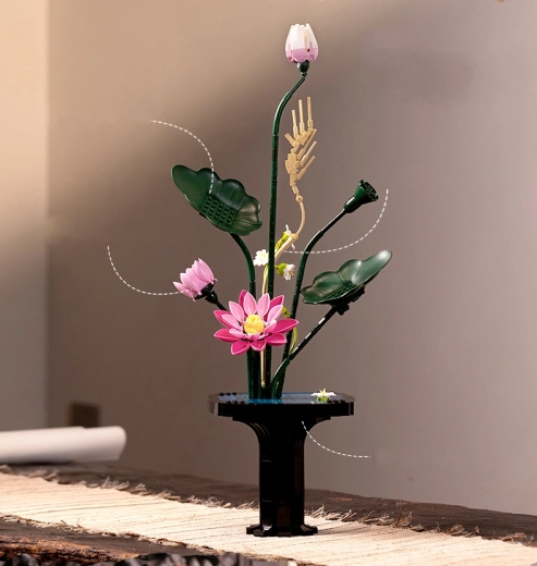Konstrukcijski set CaDA Floral Art Summer Song – cvjetna dekoracija 61,6 cm, 755 dijelova