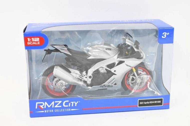 Model motocikla RMZ Hobby Aprilia RSV4 1:12 srebrni