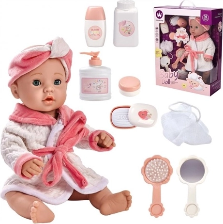 Baby Doll with Bath Accessories