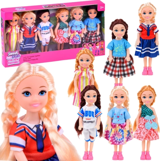 Mini lutkice za kućicu – set od 6 kom, 14 cm