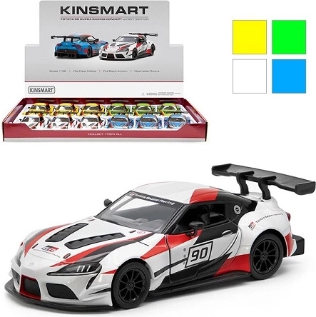 Toyota GR Supra Racing Concept trkaći – metalni model auta 1:36 s pull-back pogonom