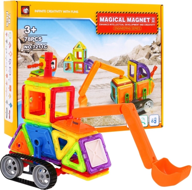 Magicke Magneticke Građevne Kocke za djecu 3+ - Set s 78 dijelova