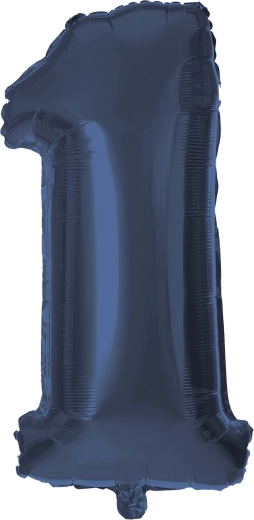 Foli balon u obliku broja 1 30 cm plavi TORO