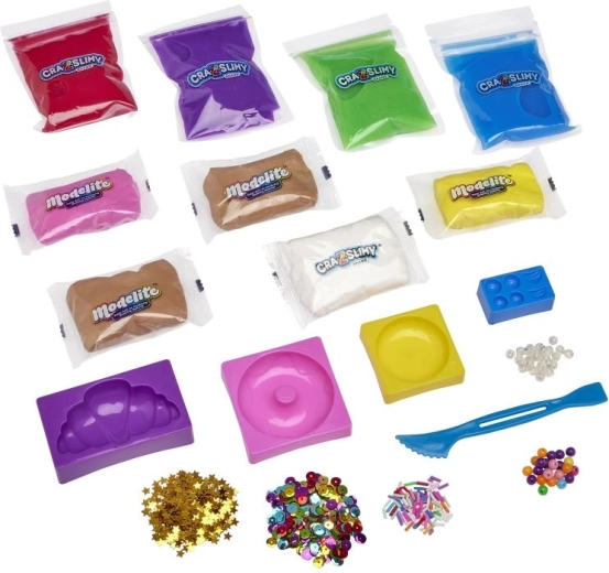 Miks tekstura: sjajna sluz, marshmallow sluz i lagana modelirajuća masa