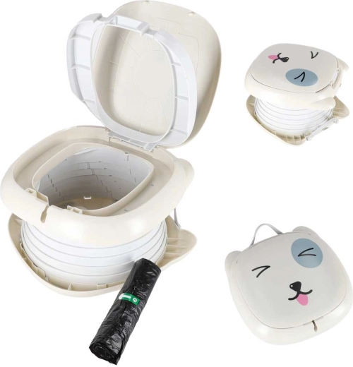 Grey Folding Travel Potty for Children
