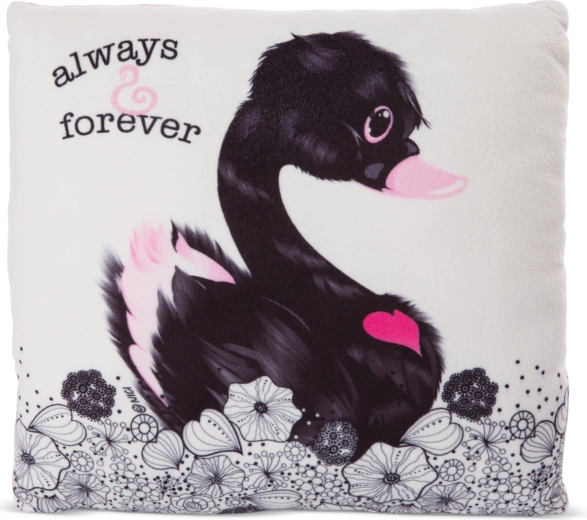NICI jastuk Love crni labud 30 × 30 cm