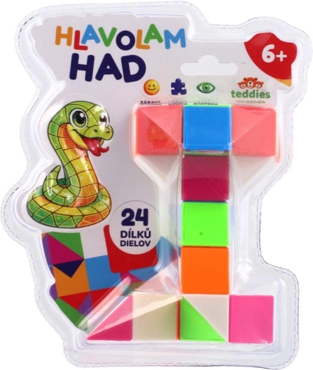 Snake puzzle with 24 pieces in blister pack