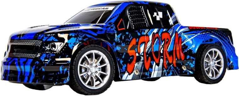 Racing RC remote-controlled car blue - 1 piece