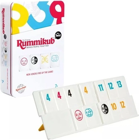 TMT Rummikub 3-in-1 Travel Game in a Metal Tin