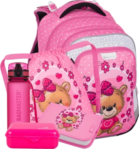 Bagmaster LUMI 24 h large school set for first graders – teddy bear