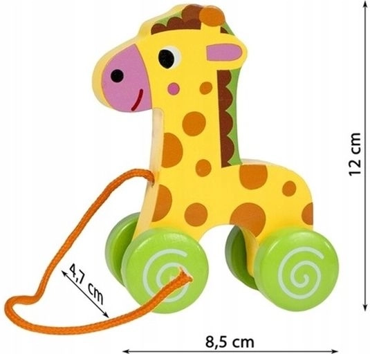 Smily Play drvena žirafa na povlačenje