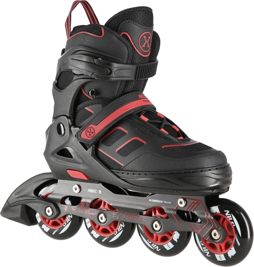 Nils Extreme Inline Skates black–red, adjustable size