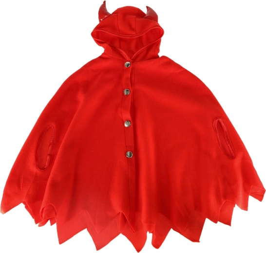 Children's Little Devil Costume with Cape and Gloves, Size S, 100–110 cm