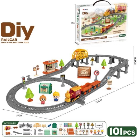 DIY Bo Railway dječja željeznička pruga sa 101 dijelom