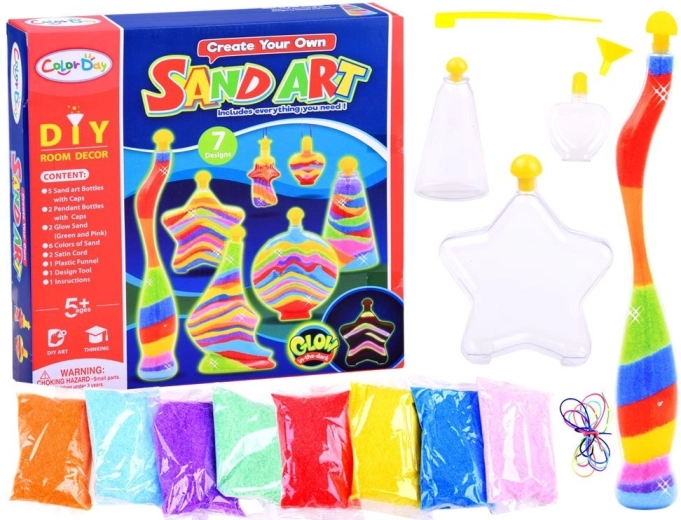 Kreativni set pješčanih slika u bočicama i privjescima