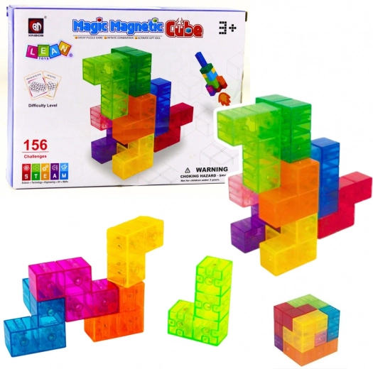 Magnetične kocke Magic Magnetic Cubes – logička slagalica s izazovima, 9 dijelova