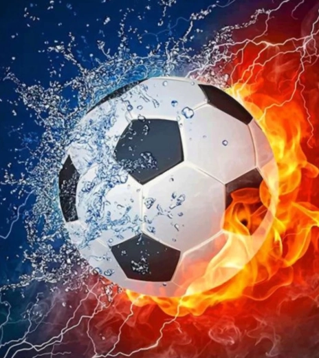 Norimpex paint by numbers Ball – Fire and Water 40 × 50 cm