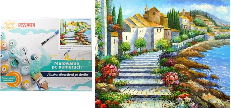 Slikanje po brojevima – Gradić uz more