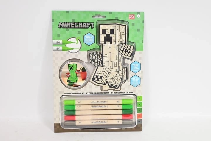 Minecraft kreativna 2D figurica za bojanje s 5 akrilnih markera