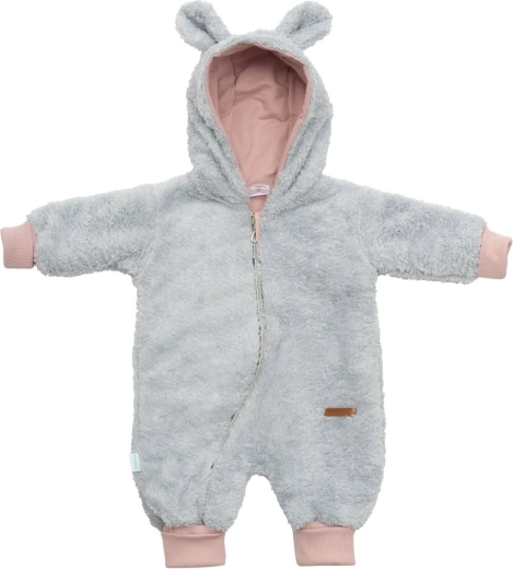 New Baby Teddy bear sivo-ružičasti dječji zimski kombinezon