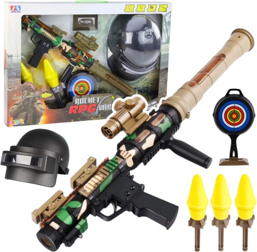 Vojni set s bazukom RPG i zaštitnom kacigom