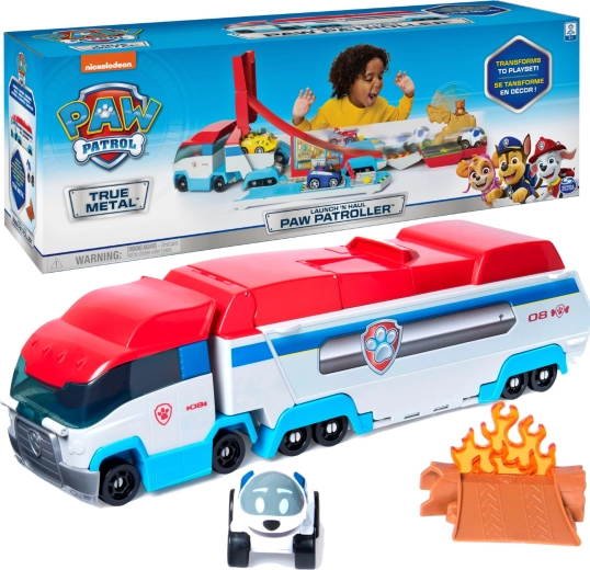 Paw Patrol 2u1 transporter – kamion s lanserom + Robo-pas