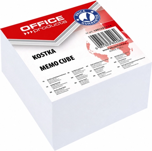 Office Products papirnata kocka neljepljiva bijela 85 × 85 × 40 mm - 1 komad