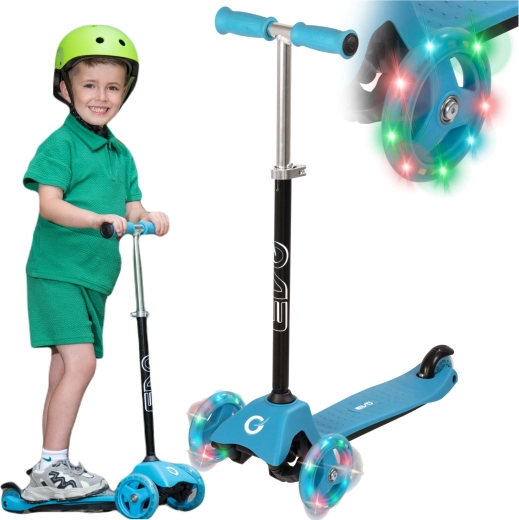 EVO dječji tricikl romobil Light Up Mini Cruiser plavi