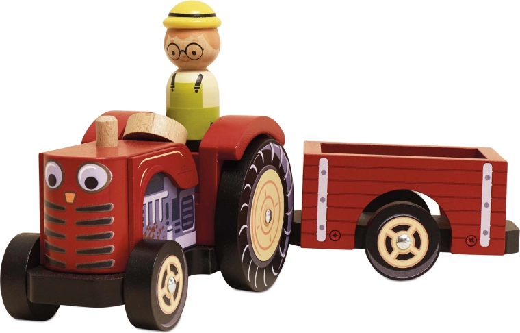 Le Toy Van drveni traktor s prikolicom za djecu