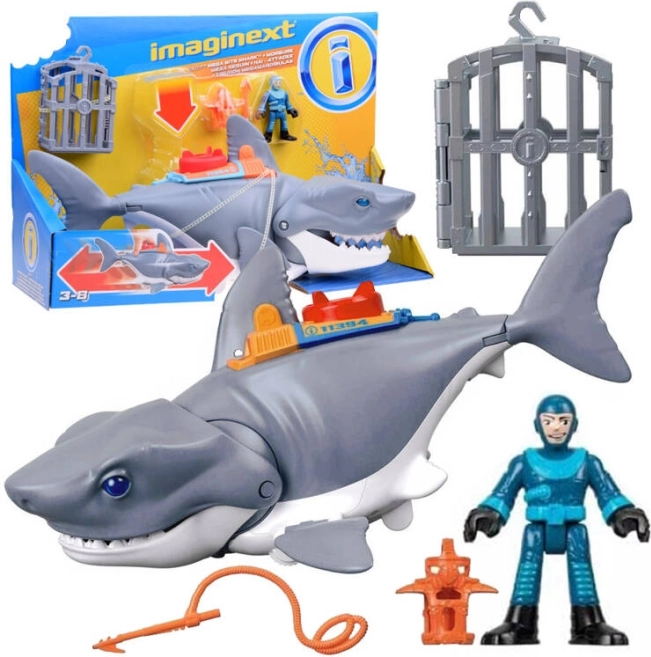 Mega napadajući morski pas Imaginext s pokretnom čeljusti