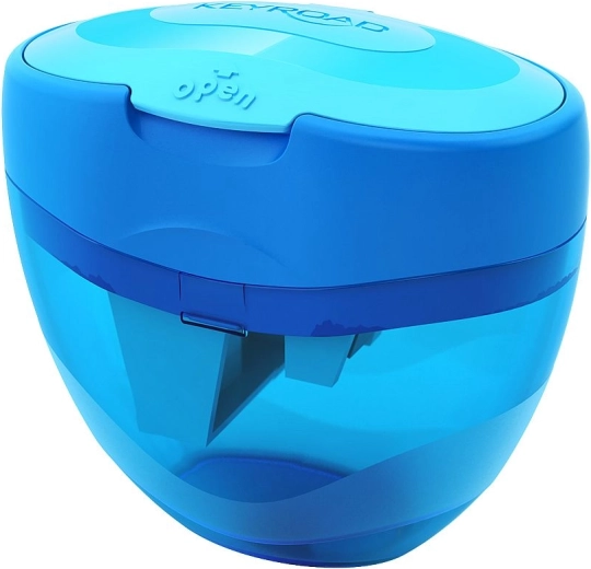 Keyroad Tri Plus Sharpener, plastic, blue