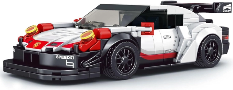 Konstrukcijski set sportski auto 349 dijelova – bijeli