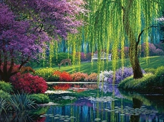 Dijamantno slikanje Ljeto u parku 30 × 40 cm