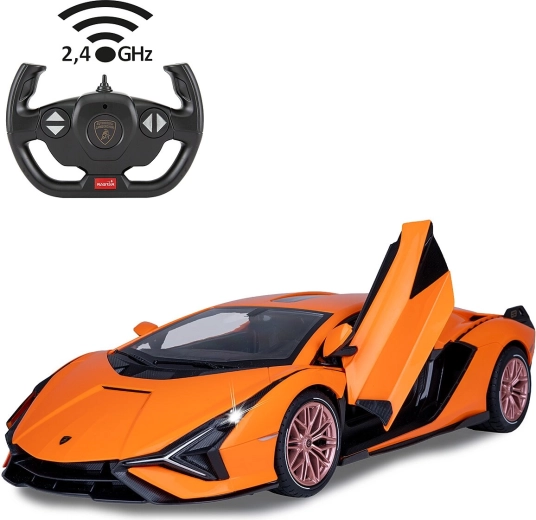 Jamara Lamborghini Sián FKP 37 RC remote-controlled car 1:14 orange 2.4 GHz, manual doors - 1 piece