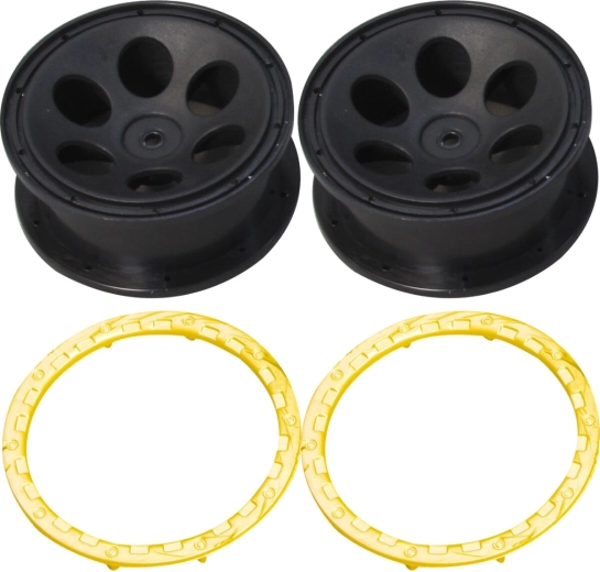 Set of yellow Lightray wheels for 1:10 scale models