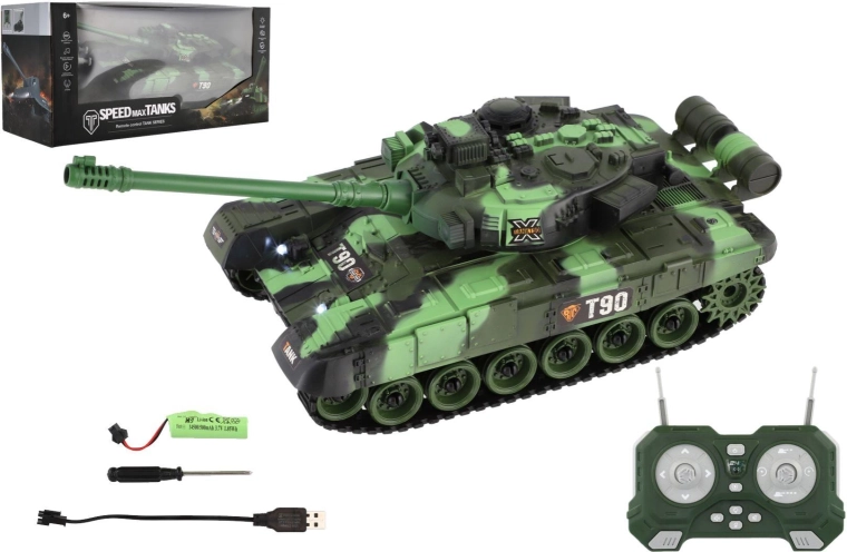 RC remote-controlled tank 2.4 GHz with lights and sounds - 1 piece