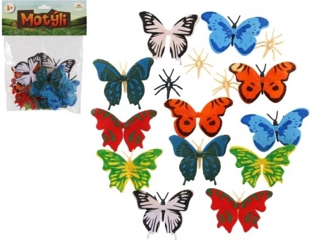 Plastični leptiri 12 kom u vrećici (7–8 cm)