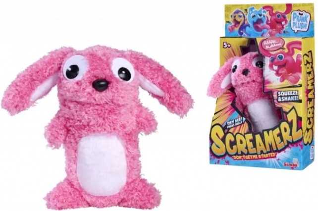 Plišana igračka ScreamerZ ružičasti zec 30 cm