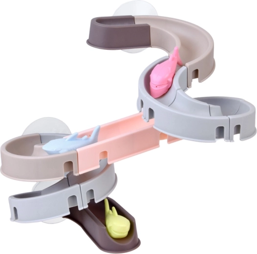 Multi-level water slide and track