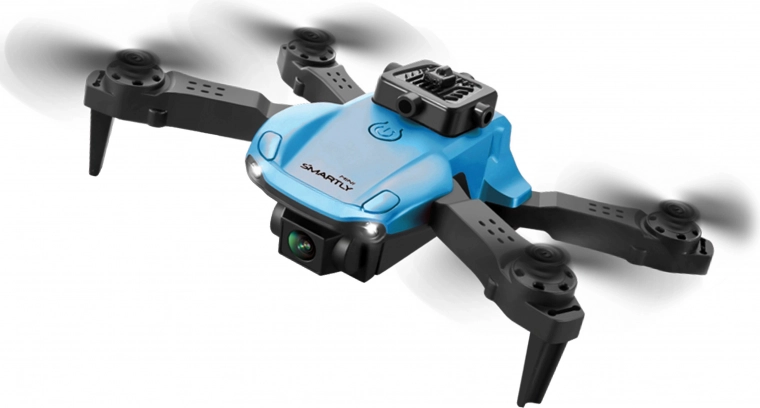 Mini sklopivi RC dron bez kamere SMARTLY, plavi