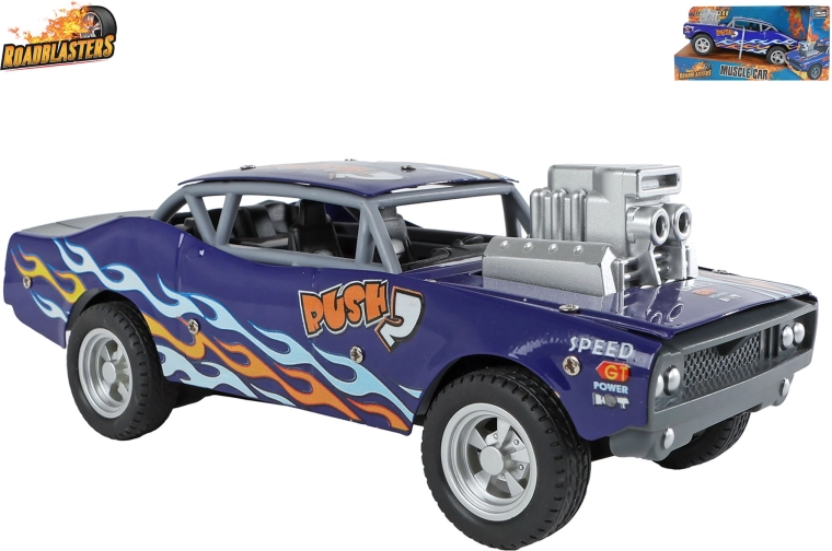Roadblasters plavi metalni autić muscle car s inercijskim (pull-back) pogonom 20 cm