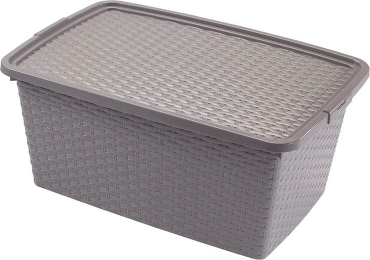 Heidrun plastična kutija za pohranu s poklopcem rattan 20 l
