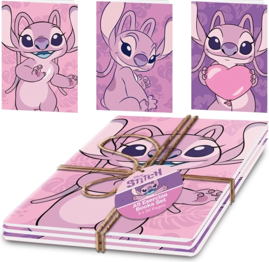 Lilo & Stitch set bilježnica A5 Angel (3 kom)