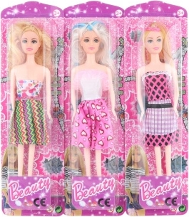 Lutka u šarenoj haljini 28 cm