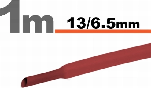 Red heat-shrink tubing 13/6.5 mm