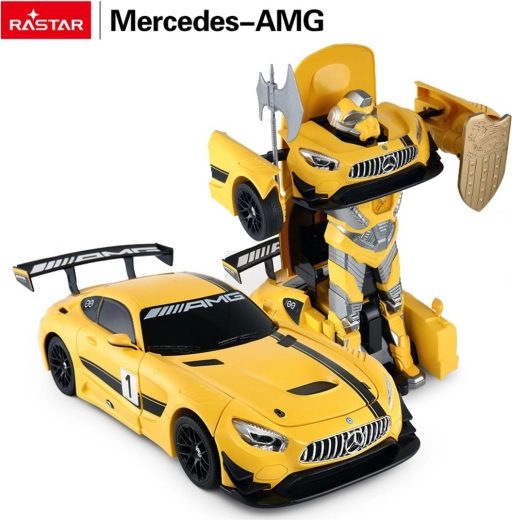 RC car and robot 2-in-1 Rastar Mercedes-AMG GT3 1:14 yellow