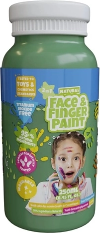 Boti Natural zelena boja za slikanje prstima i lice 250 ml