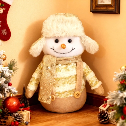 Christmas Textile Snowman Decoration 20 cm