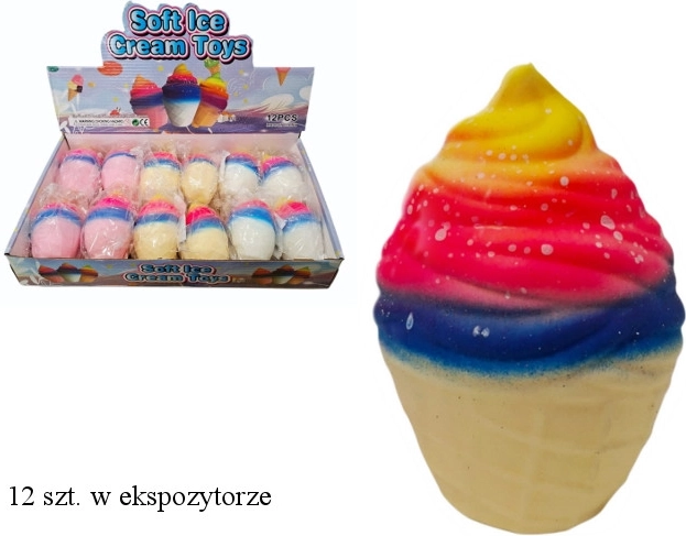 Antistresna mekana loptica za stiskanje sladoled