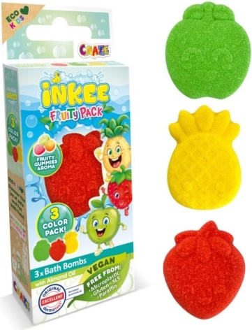 Inkee bombe za kupku mini pakiranje voćne varijacije